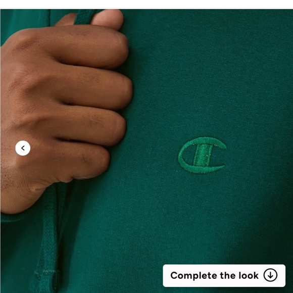 *TURQUOISE* NWT, Champion, Men’s, Powerblend Hoodie, C Logo - Picture 4 of 10